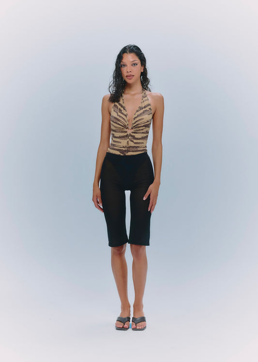 Maggie Deep Piercing Bodysuit Camo