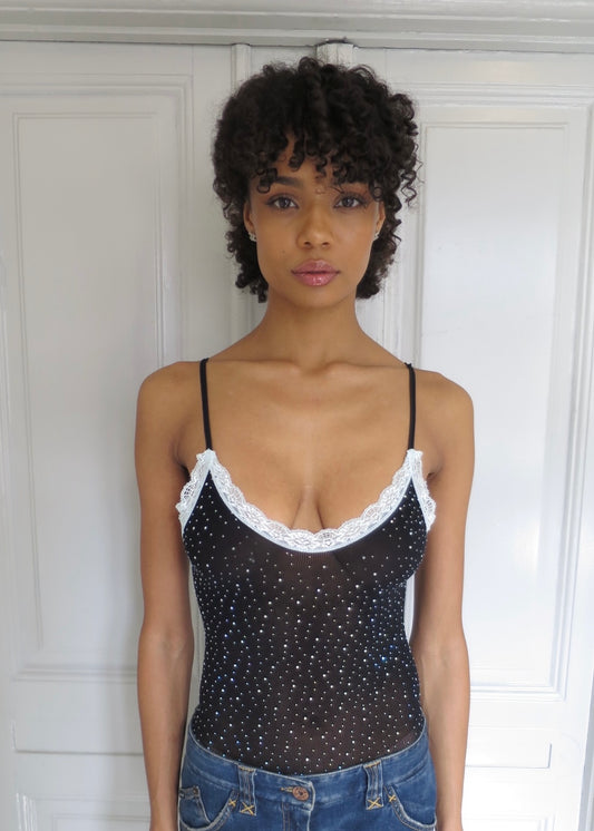 Cami Lace Bodysuit Black